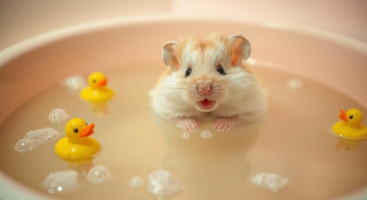 can you bathe a hamster in warm water